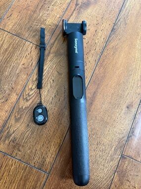 Amazon Black Selfie Stick with Bluetooth Remote